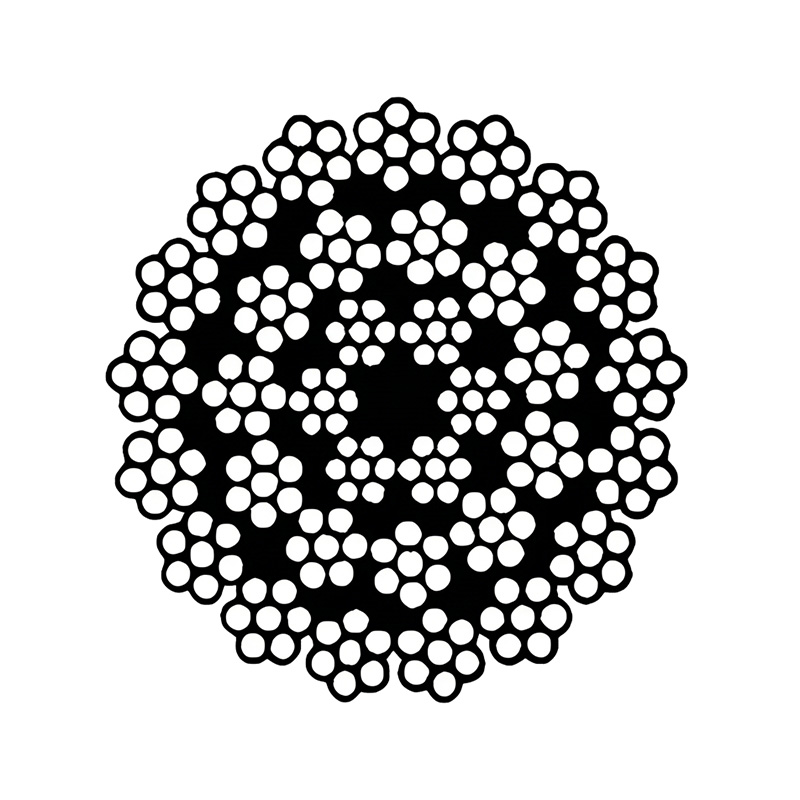 Cuerda de alambre de acero resistente a la rotación de categoría 2 de ASTM A1023 34x7