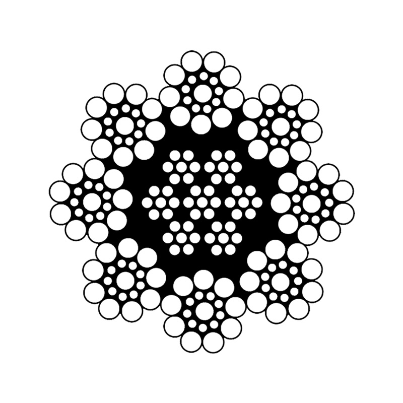 Cuerda de alambre de elevación de la fuerza de rotura de la base de acero de ASTM A1023 6X19 alta