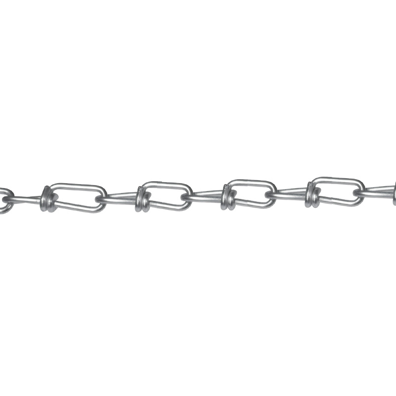 Cadena de doble bucle chapada en zinc brillante