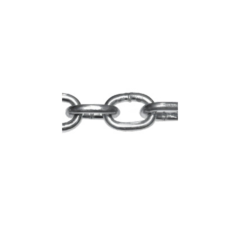 Cadena de eslabones de paso sin soldadura de acero con bajo contenido de carbono chapado en zinc brillante