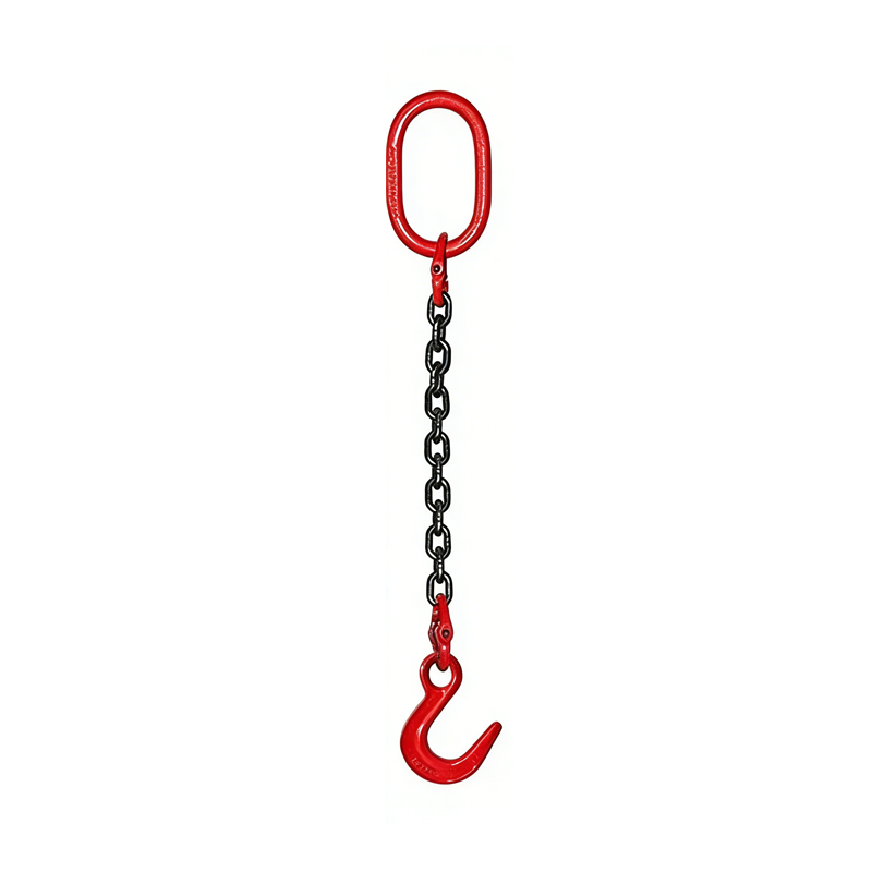 Eslinga de cadena con pata de gancho abierto forjado simple de acero de aleación de grado 80 (SOF)