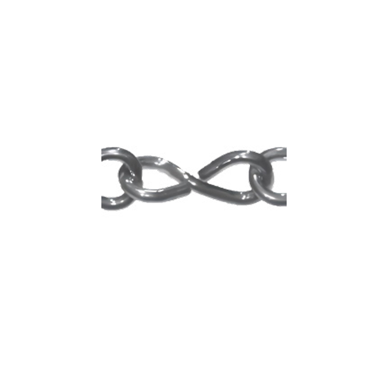 Cadena de gato simple de acero con poco carbono y chapada en zinc brillante